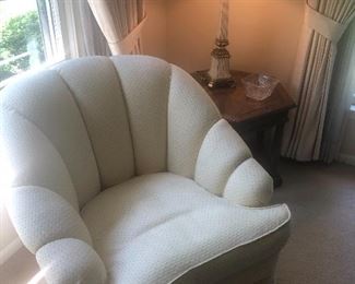 Limoncello side chair, octagonal side table and brass lamp - pair of lamps available