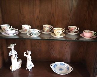 Porcelain China tea cups… And Lladro figurines