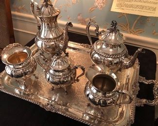 Silver plated coffee and tea service set… Items can be purchased individually or as a set