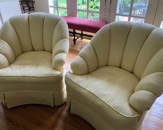 Set of 2- limoncello colored club chairs