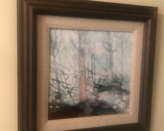 Framed acrylic enamel on copper