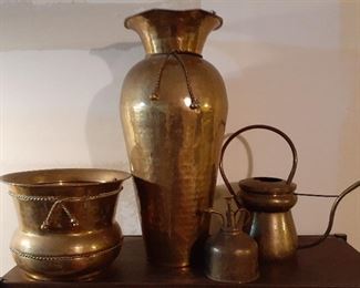 Variety of vintage brass pieces