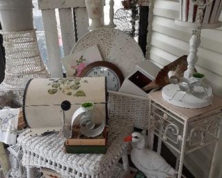 Large selection of vintage wicker and more