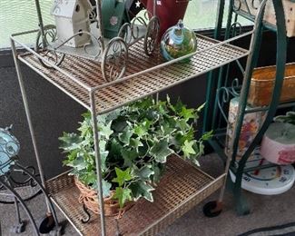 Vintage iron serving cart