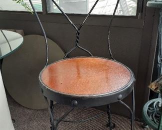 Set of three soda fountain chairs