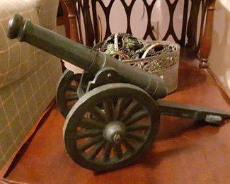 Vintage cast iron cannon 