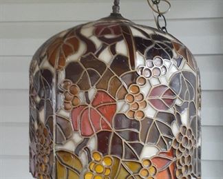 Stained glass hanging lamp