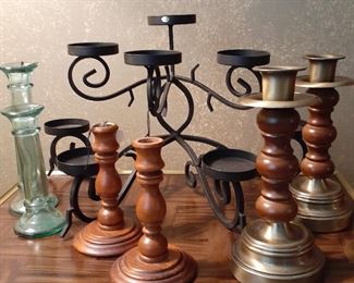 Just a sampling of the dozens of candle sticks available