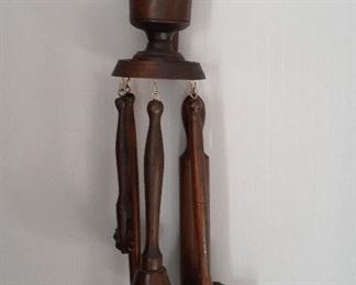 Vintage wood kitchen utensils