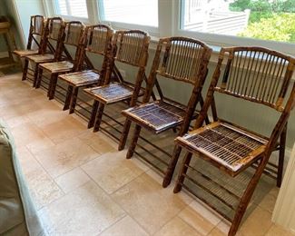 Lot# 12  $35.00 each                                  Champion bamboo folding chairs 5 available 