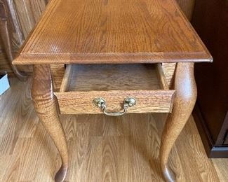 #14	misc	Queen Anne style end table w/1 drawer 18x25x22	 $ 30.00 