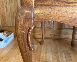 #15	misc	Queen Anne style end table with missing pullout candle trays *as is scratches* - 18x30x26	 $ 25.00 