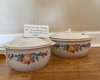 #23	kitchen	Corelle Coordinates Chutney 4cps - 2 1/2 qt covered dish, 1 1/2 covered dish	 $ 30.00 