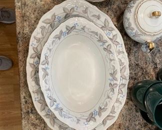 #27	china	Harmony House Vintage Pattern Dawn Gray & Horizon Blue - SET	 $ 145.00 
