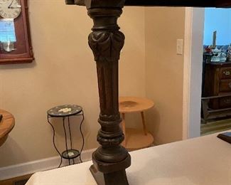 #42		All Wood Entry/Side Table w/Carved Legs - 27x14x23	 $ 75.00 