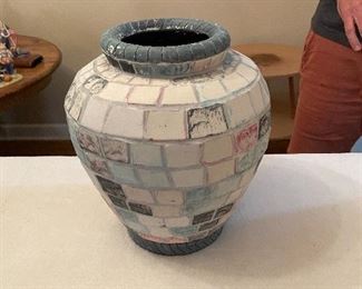 #76		Tile-look Plant Vase - 12x15	 $ 20.00 