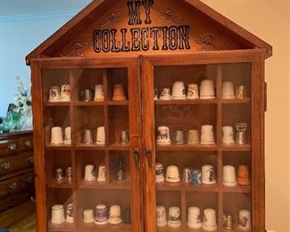 #45		My Collection Display Case - With 50 + Thimbles - 14x2.5x19	 $ 75.00 