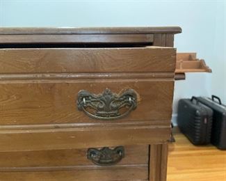 #46		Chest of drawers - 3 drawers - 28x15x32 as is finish	 $ 55.00 