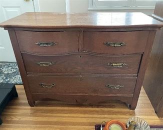 #81		Wood Curved front 4 drawer chest of drawers - 42x20x31	 $ 175.00 