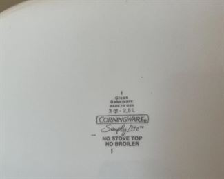 #65		CorningWare 3qt Simplylite Glass Bakeware w/Lid - Rare	 $ 35.00 