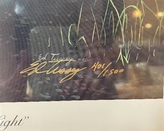 #100	Art	Ed Tussey - "Swans Early Light" 1993 Signed Lim. Ed. 401/1500 - 17x23 - Still Wrapped	 $ 100.00 