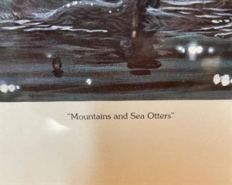 #101	Art	Ed Tussey - "Mountains & Sea Otters" - 1991 Signed Lim. Ed. 350/2000 - 11.5x19.5 - Still Wrapped	 $ 150.00 