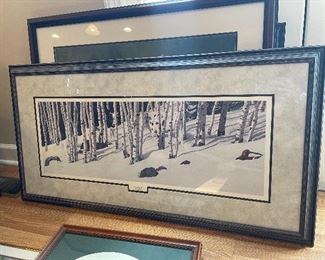 #105	Art	Ann Hanson - "Cow-Mooflage" (Udderly Hidden) - Signed 1992 Low Edition 56/600 - 42.5x22	 $ 50.00 