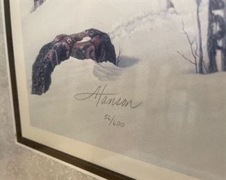 #105	Art	Ann Hanson - "Cow-Mooflage" (Udderly Hidden) - Signed 1992 Low Edition 56/600 - 42.5x22	 $ 50.00 