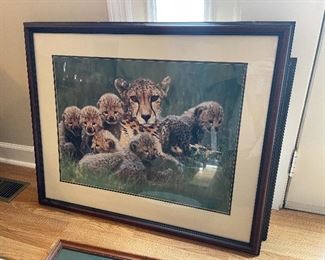 #106	Art	Cheetah w/Babies - Unknown additional information - 36x28	 $ 30.00 