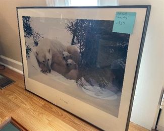 #108	Art	Art Wolfe - Snow Day Print (Polar Bears) - 32x24	 $ 20.00 