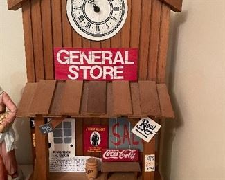 #75		Battery Operated General Store Clock - 11x4x19.5	 $ 20.00 