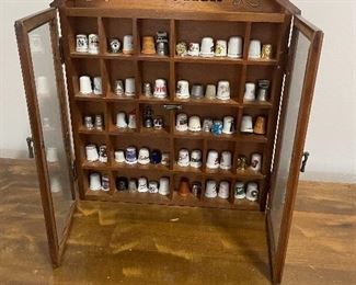 #45		My Collection Display Case - With 50 + Thimbles - 14x2.5x19	 $ 75.00 