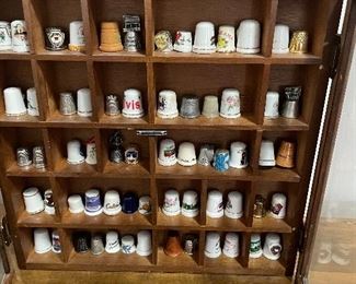 #45		My Collection Display Case - With 50 + Thimbles - 14x2.5x19	 $ 75.00 