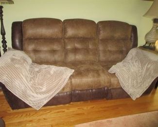 Leather & Suede Living Room Suite