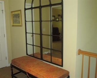 Sunning Wall Mirror with Accent Bench