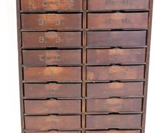 Victorian Multi Drawer Letter File Cabinet Estimate $300-$500