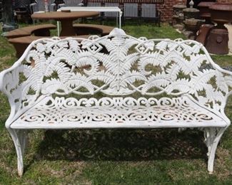 Antique Cast Iron Fern Bench "The Cramer" Estimate $800-$1200