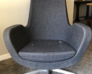 mid-mod blue-gray chair