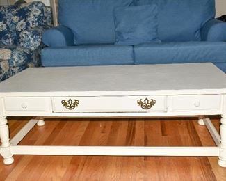 Coffee table. Grate for refinishing or perfect as is 