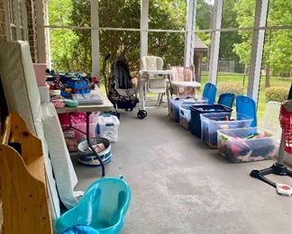 Baby / toddler clothes 
Stroller 
High chairs 
Crib mattress 