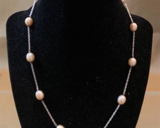 003 Sterling  Pearl Necklace