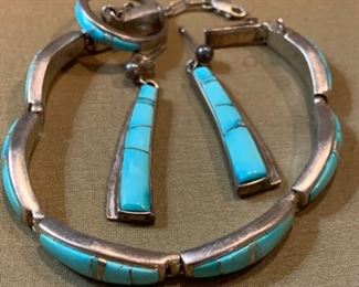 011 Calvin Begay Sterling  Turquoise