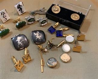 153 Cuff Links, Tie Pins, Button Covers