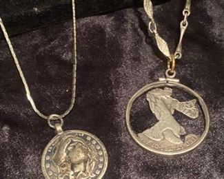 200 Antique  Vintage Coin Pendant Necklaces