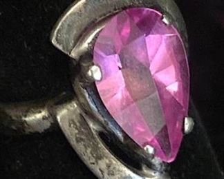 216 Sterling  Ruby Ring