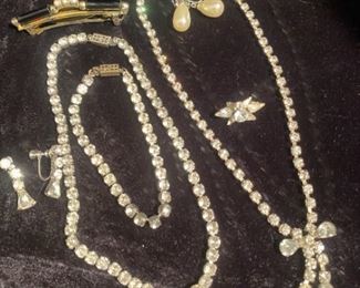 261 Vintage Necklace, Earrings, Brooch  Bracelets