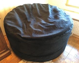 CordaRoy king size bean bag with ottoman - 52” diameter x 24”H - $150 all!