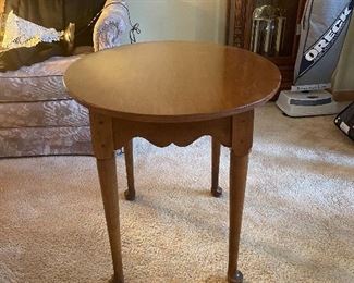 Ethan Allen oval side table 27" x 22" x 23" high - $80