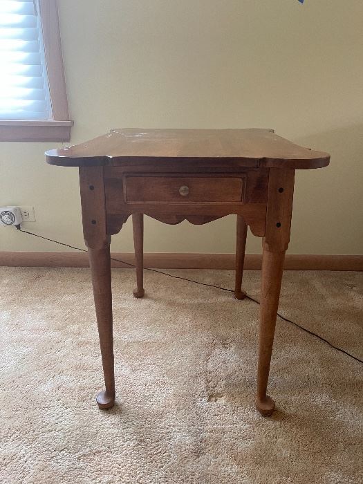 Ethan Allen side table with drawer - 27" x 21" x 25" high - $110