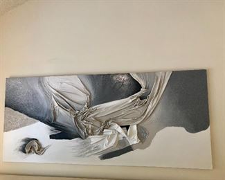 Contemporary, 3D Abstract Canvas Wall Art,  96” L x 42”W x 1.5”D